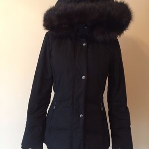 Calvin Klein Faux Fur Hood Puffer Jacket